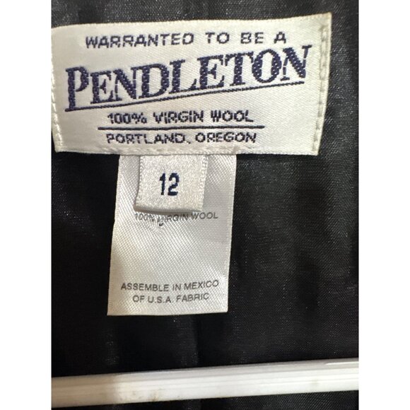 Pendleton Womens Virgin Wool Gray Blazer Jacket Size 12 - Picture 3 of 5